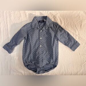 The Children's Place Navy Patterned Button Down Shirt